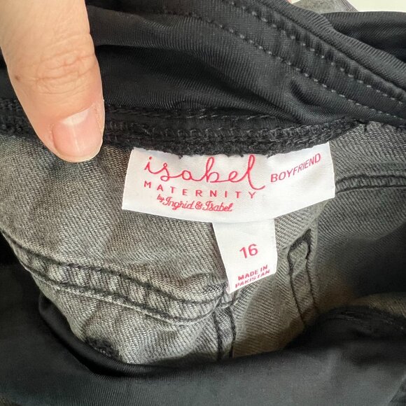 Isabel Maternity by Ingrid & Isabel NWT Over Belly Boyfriend Maternity Jeans - Picture 13 of 16